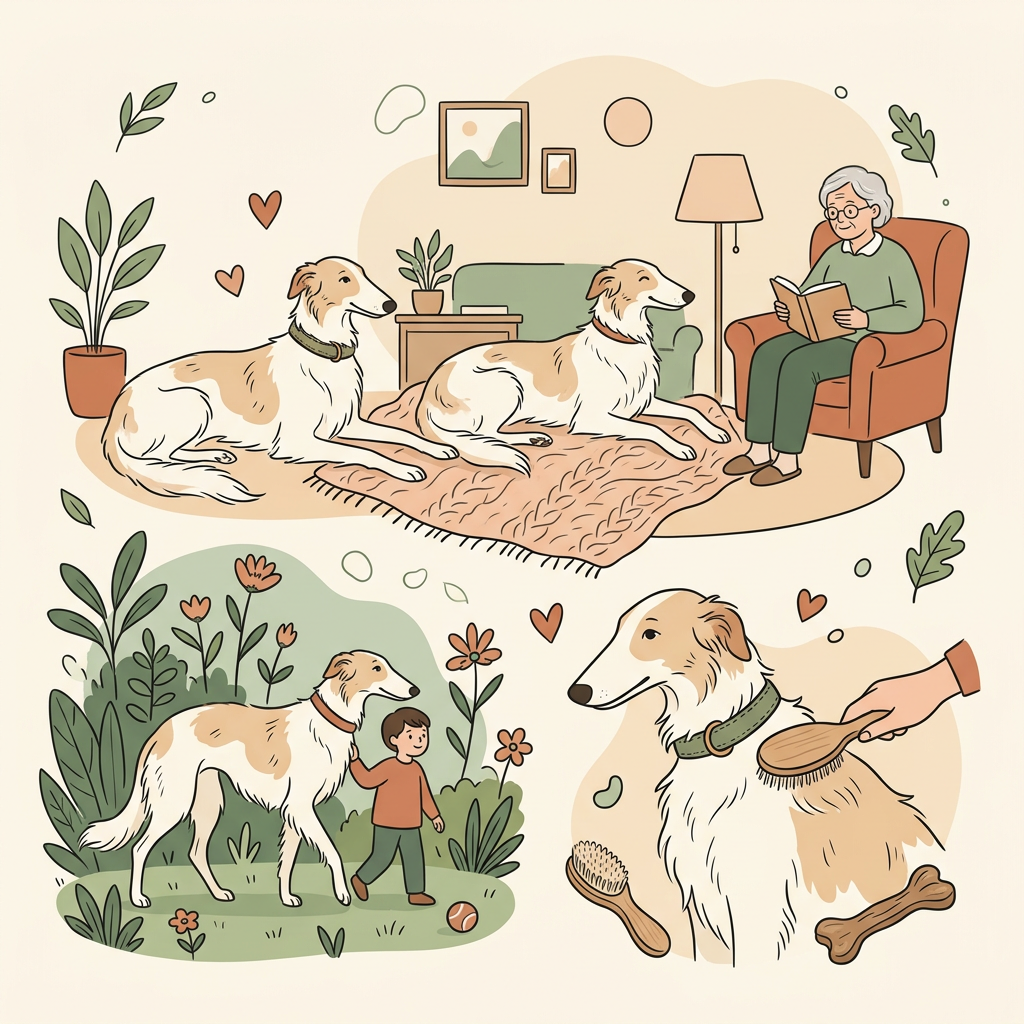 En Borzoi i familjen: Anpassning och vardagsliv