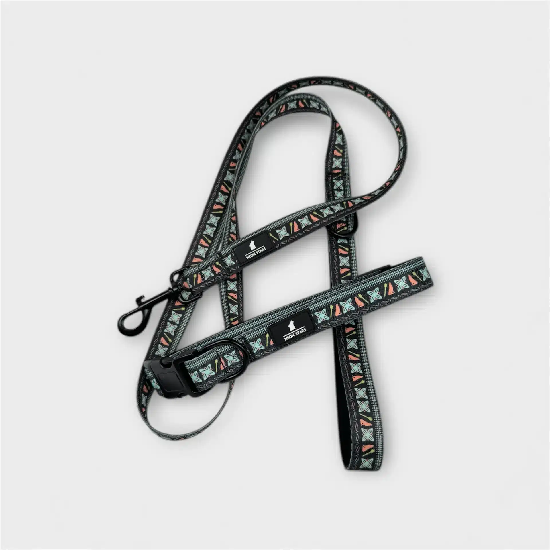 Neon Stars Koppel & Halsband Set Pastell 1