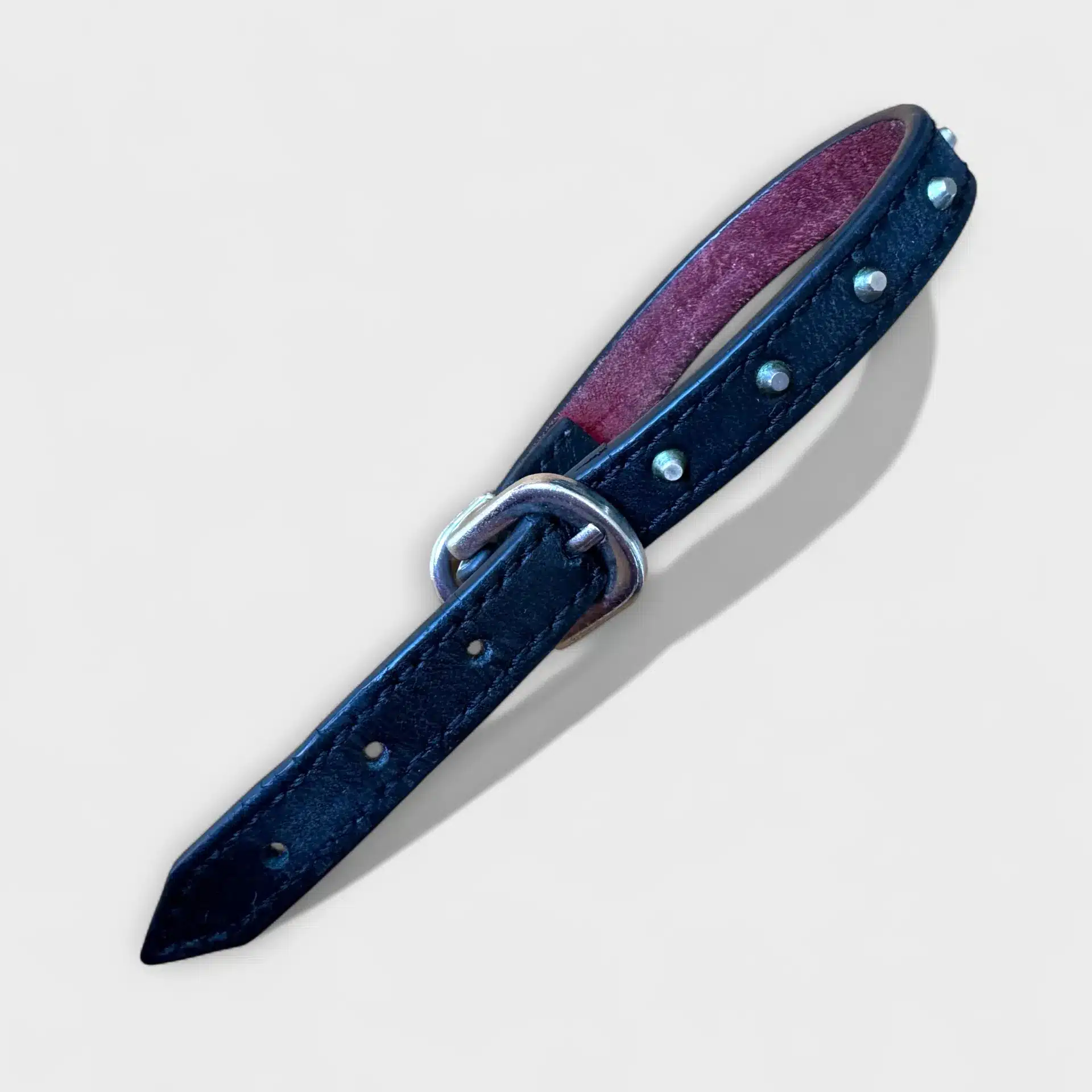 Mini Spike Läderhalsband 2