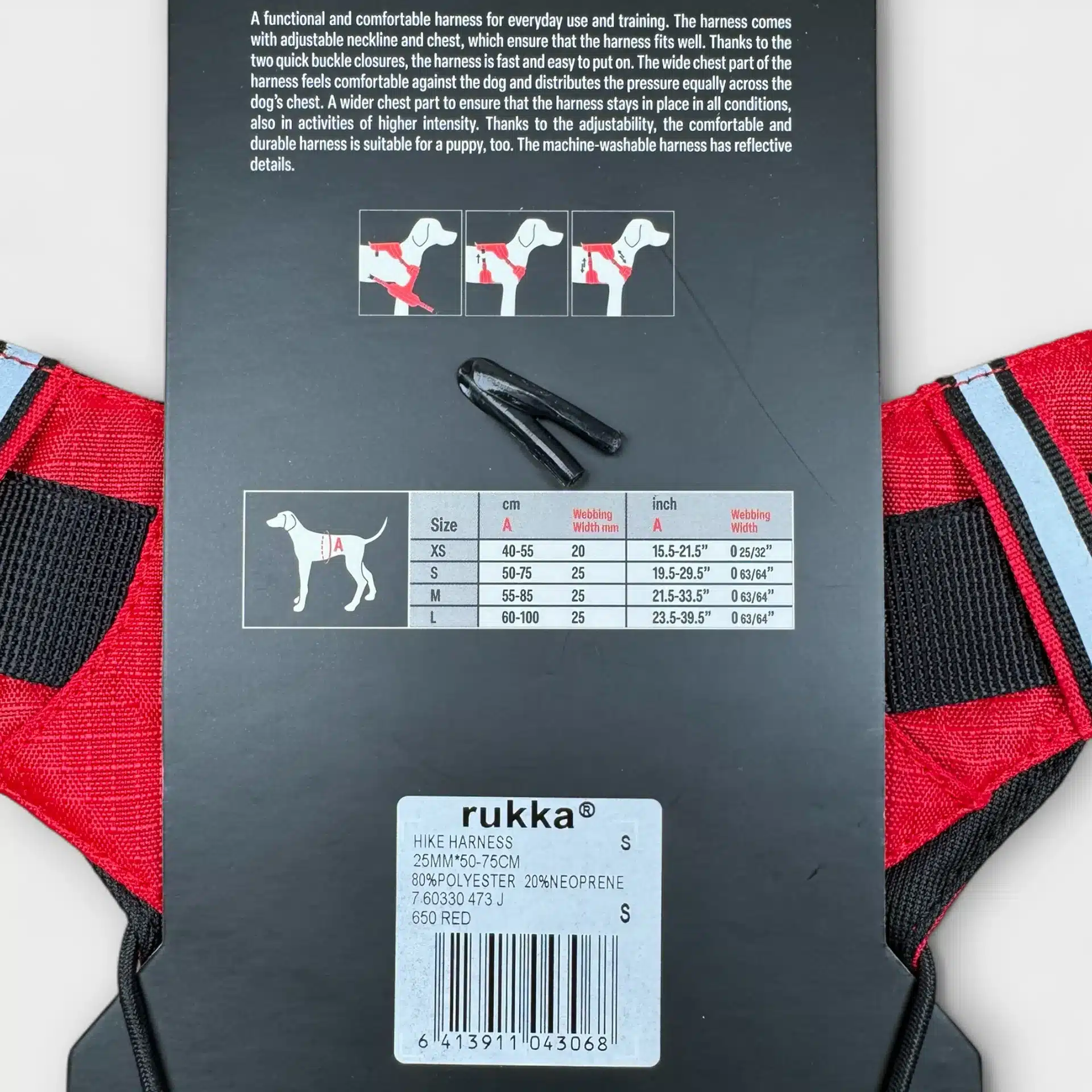 Rukka Hike Hundsele RödSvart 4