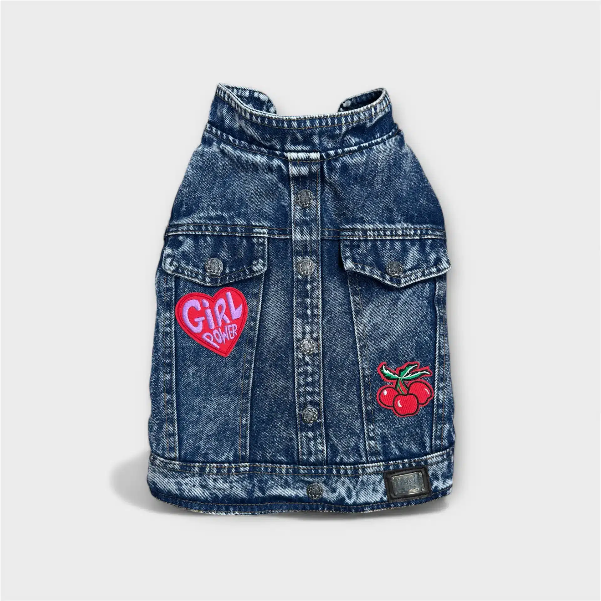 Girl Power Jeansjacka för Hund 4