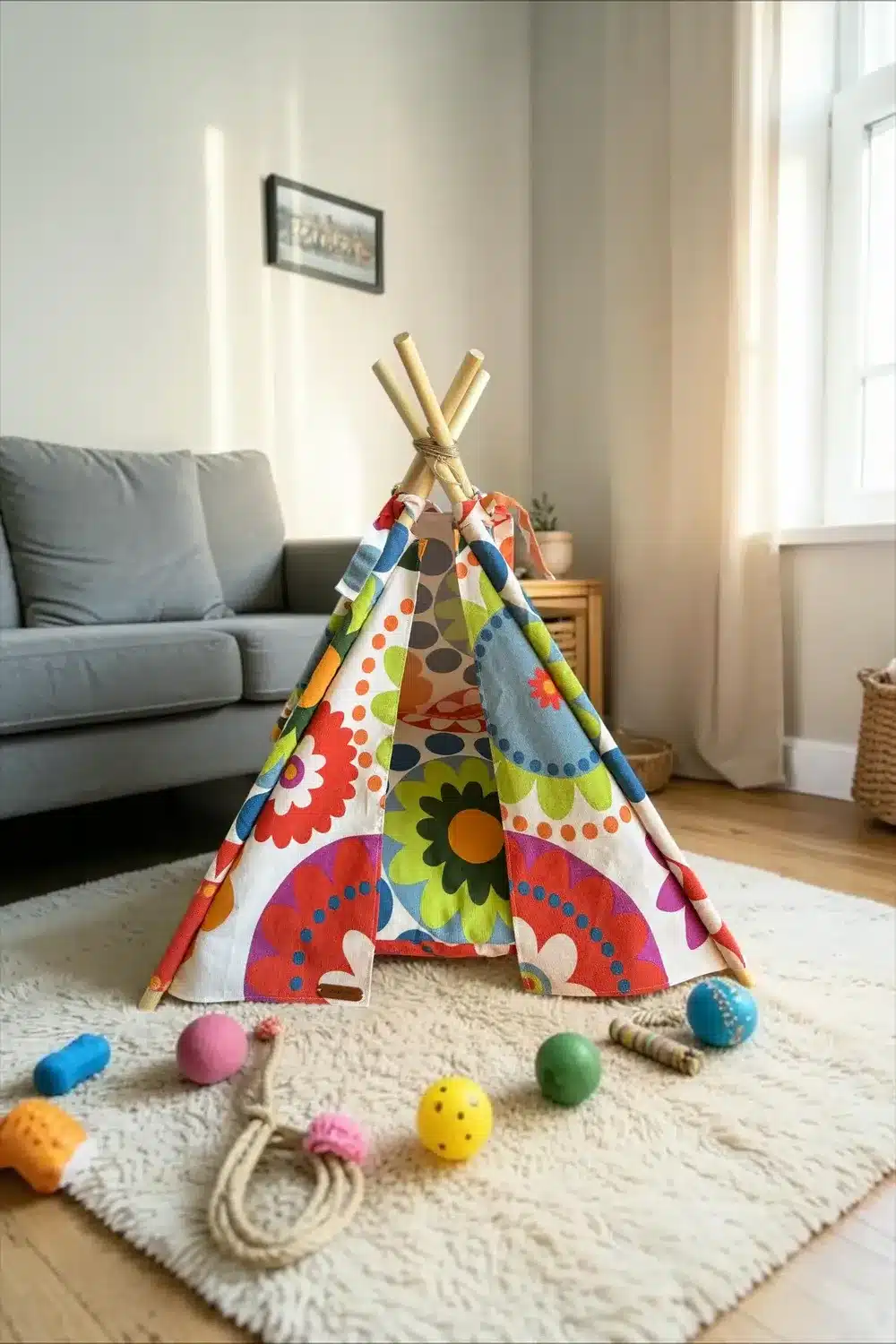 Handgjord Teepee för små hundar och katter 3