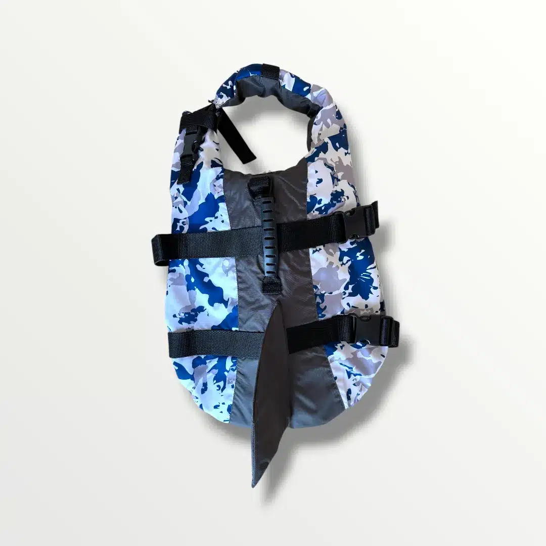 Blå Camo Hundflytväst 3