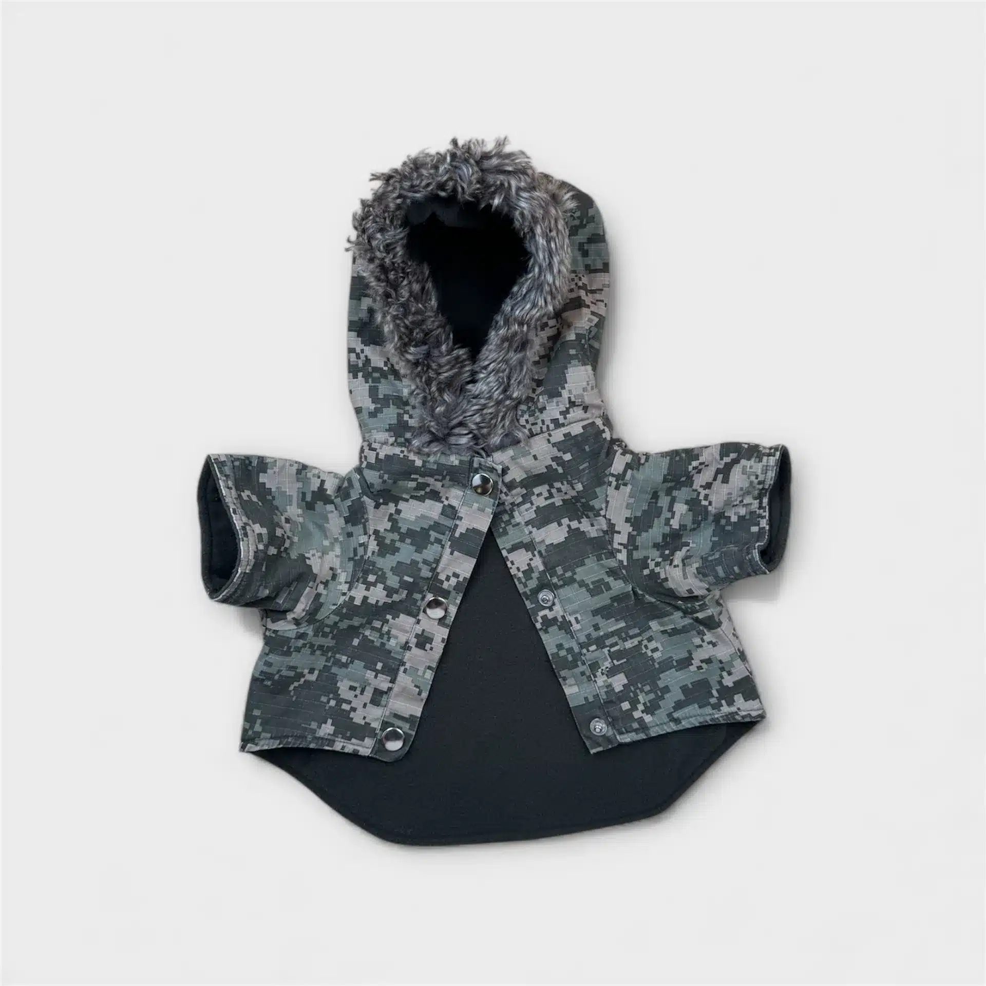 Coperta per cani mimetica con cappuccio