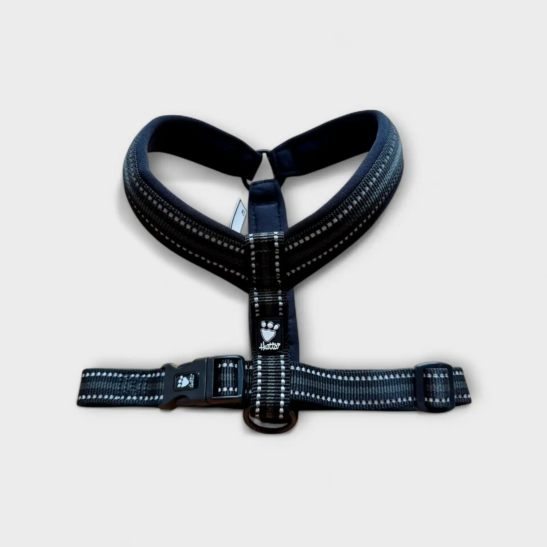 Black Hurtta Casual Y-harness for dog, 55 cm, adjustable
