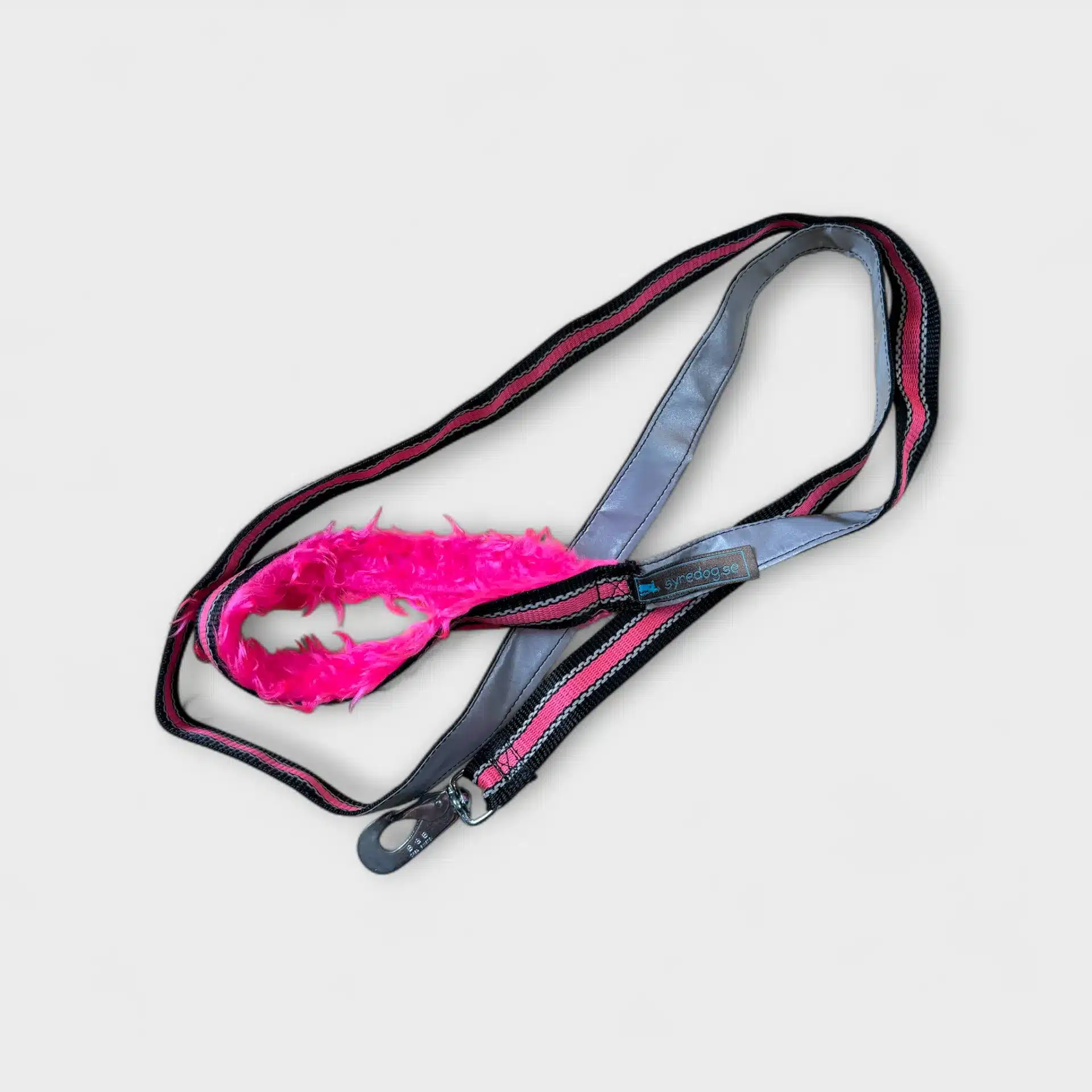 Pink reflective dog leash, 170 cm long, for safe walks.
