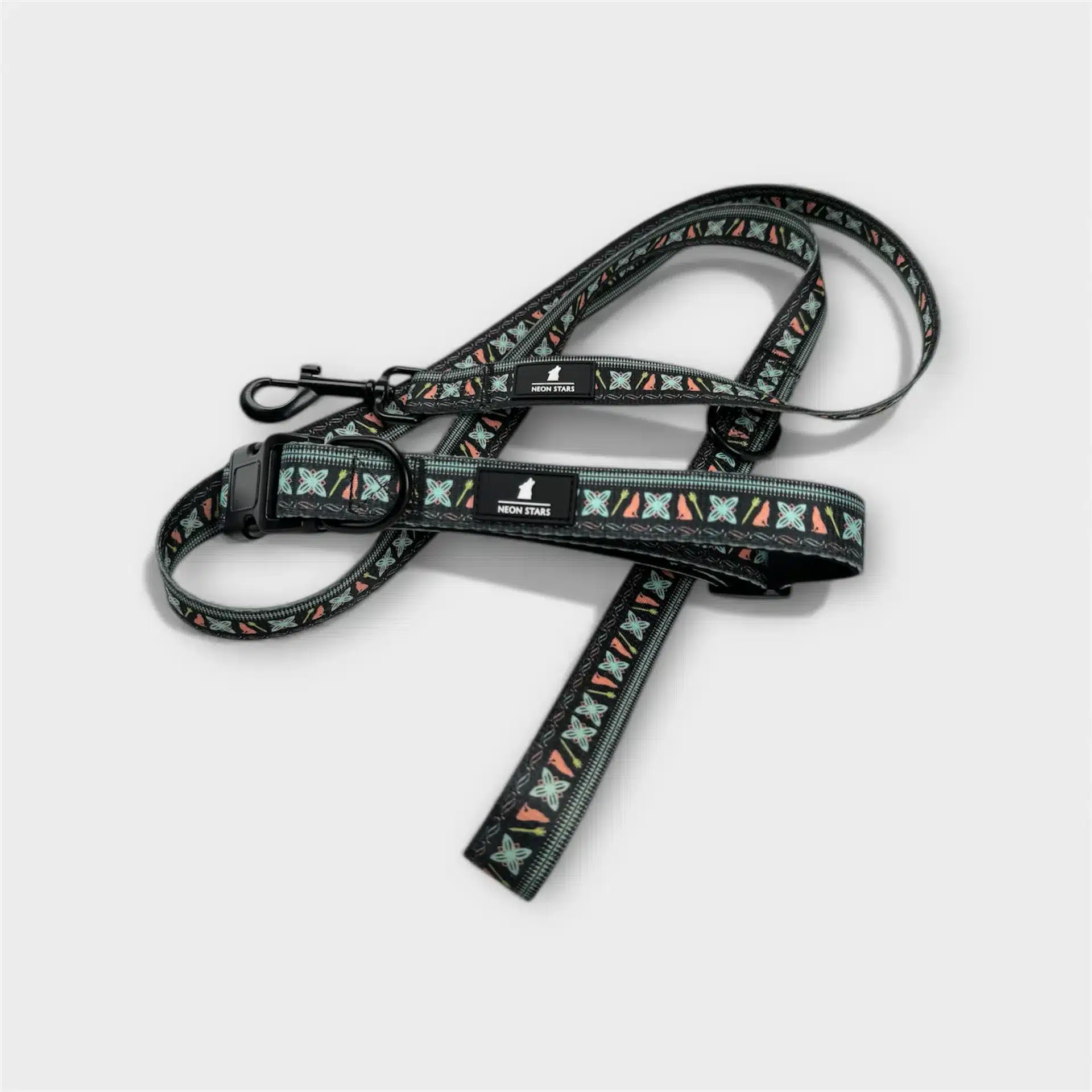 Neon Stars Koppel & Halsband Set Pastell 2