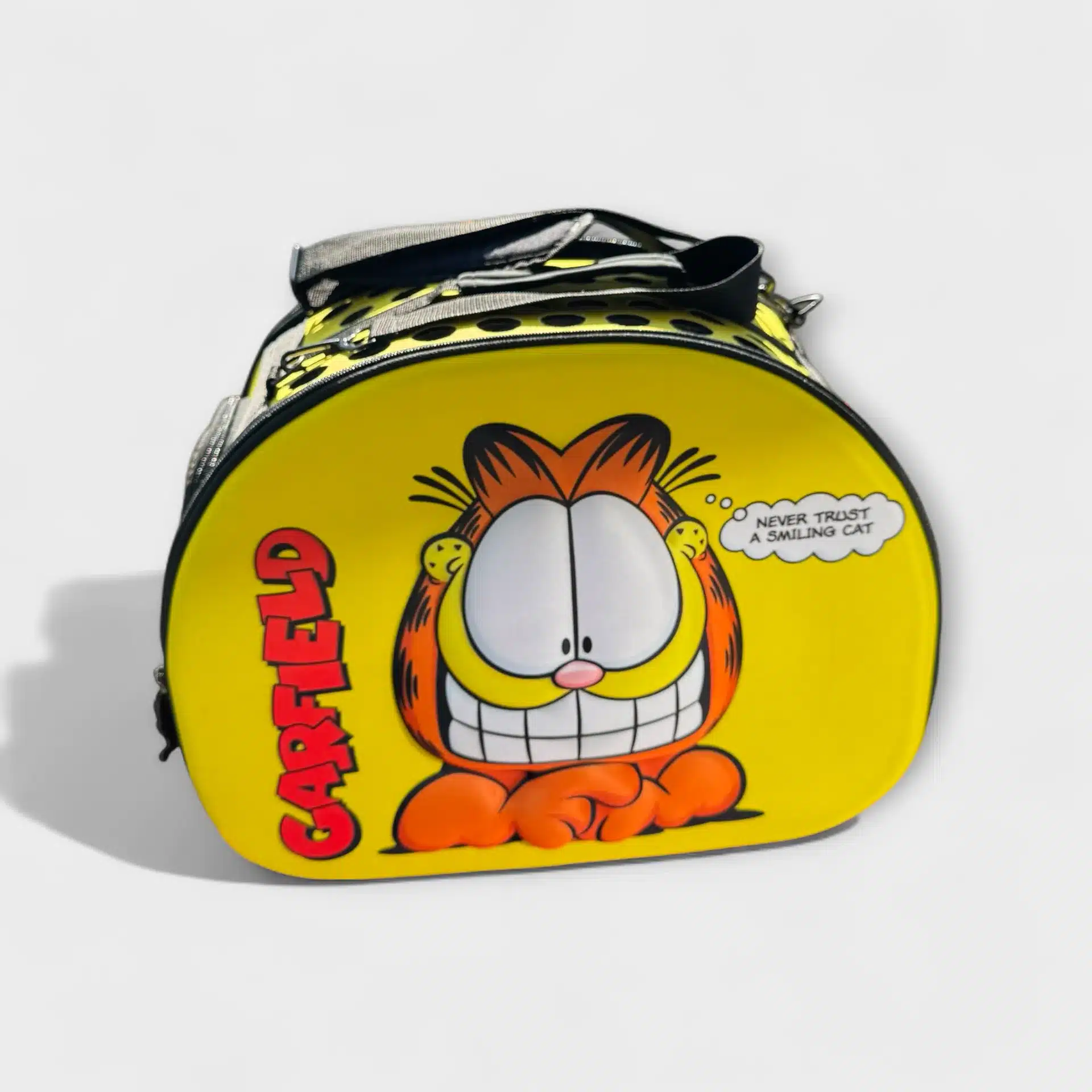希少！Garfield ガーフィールド　スチールバッグ　トランク　ケース Garfield Travel Carrier Cat Small Dog | SpringButiken